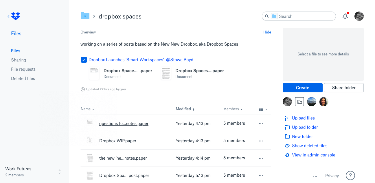 Dropbox 纸