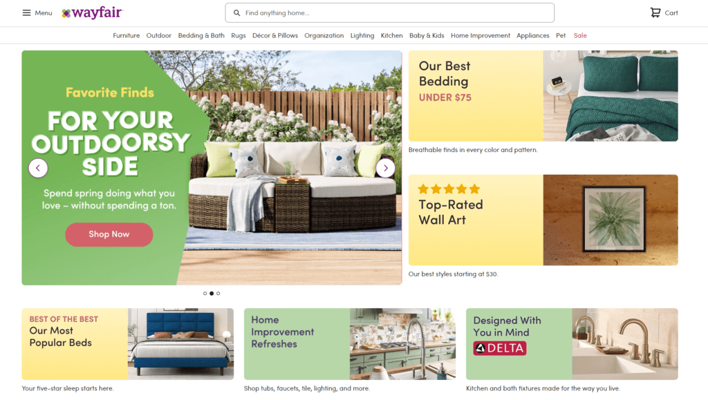 Wayfair 电子商务市场