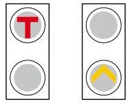 灯号交替转动时，停车灯号