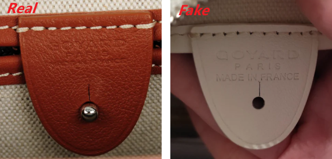 Goyard bag 2024 real vs fake