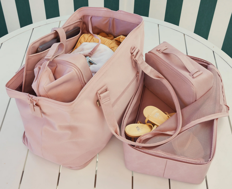 BÉIS 'The Mini Weekender' in Maple - Small Brown Overnight & Weekend Bag