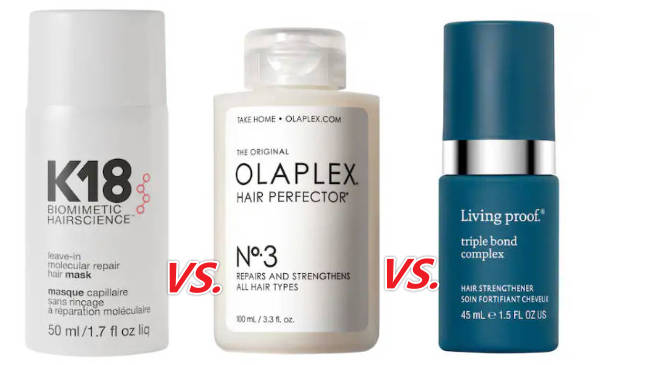 K18 Hair Mask vs. Olaplex No.3 vs. Living Proof Triple Bond Complex: Comparison and Reviews 2024