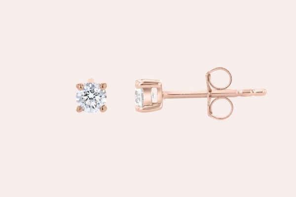 Noémie Round Diamond Stud Earrings