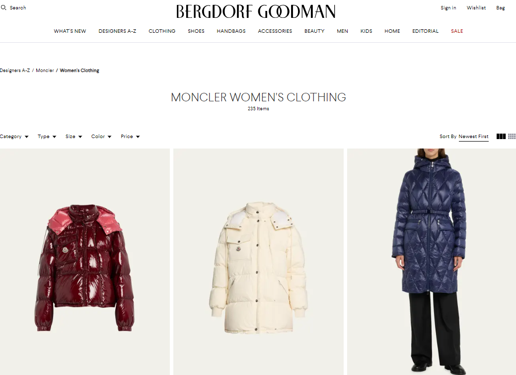 Cheapest place to hotsell buy moncler