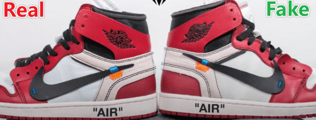 Air jordan 1 off white chicago real sales vs fake