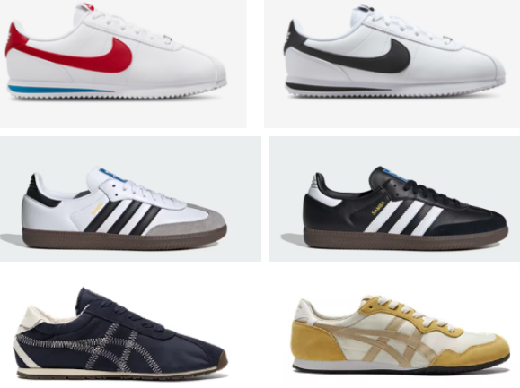 Nike Cortez vs. Adidas Samba vs. Onitsuka Tigers Mexico 66: Comparison and Reviews 2025