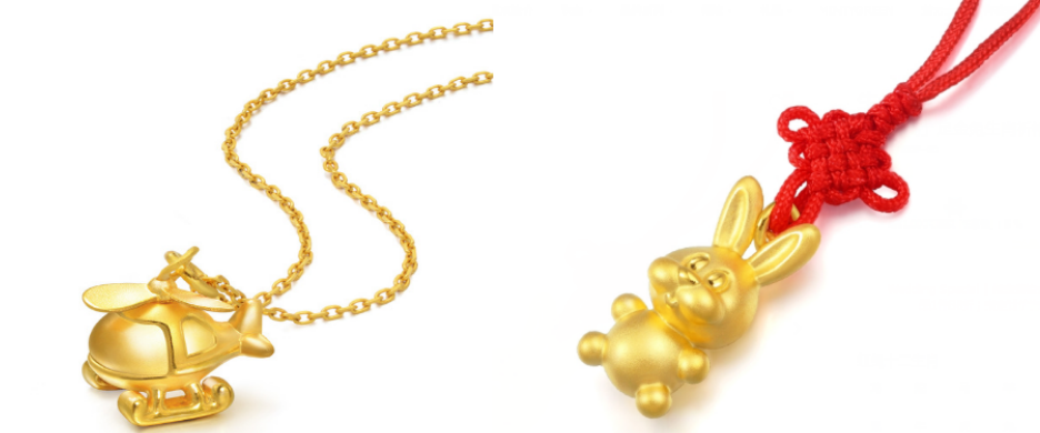 周生生黄金小吊坠